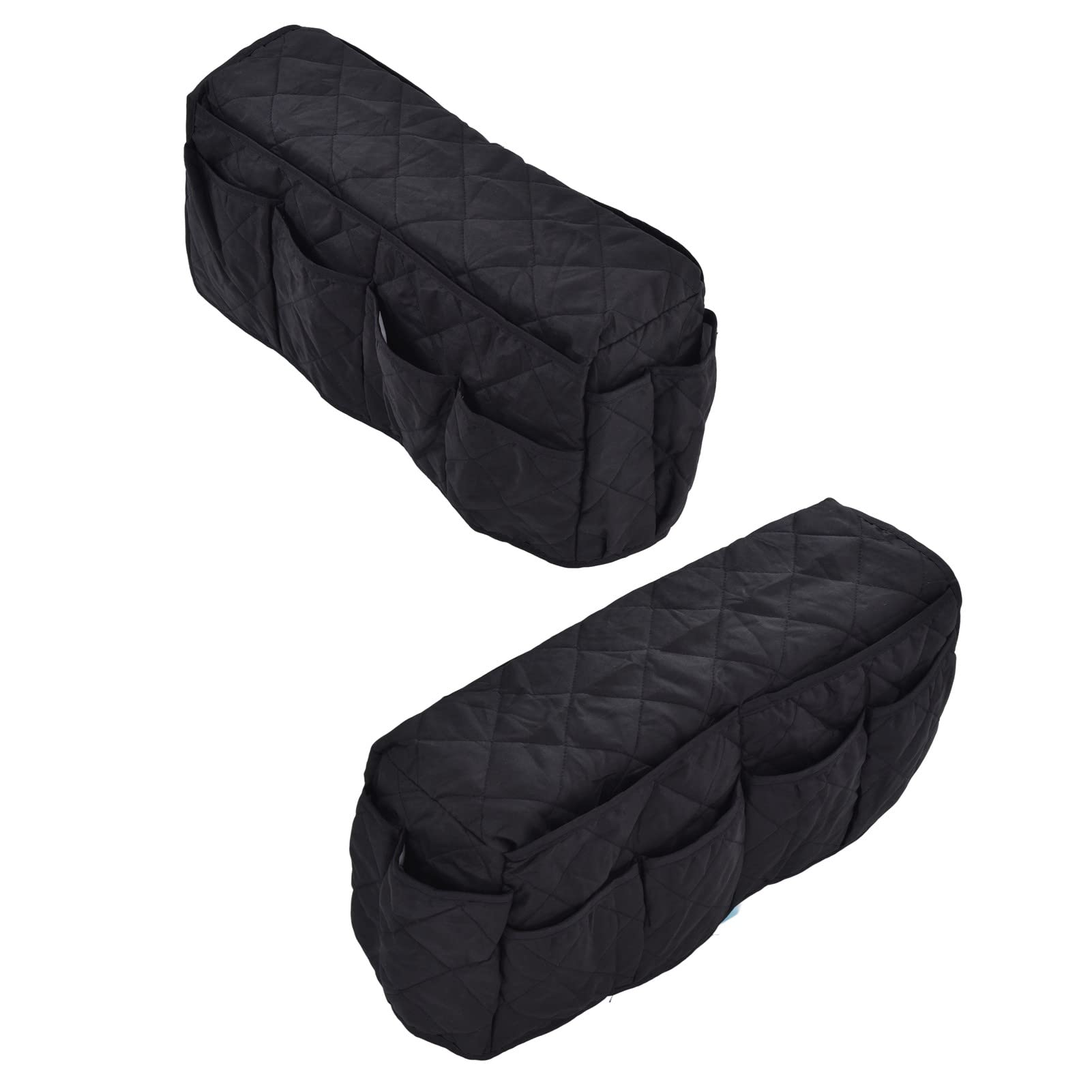 Cocoarm Couch Remote Holder, Pongee Quilted Cotton Armrest Organizer