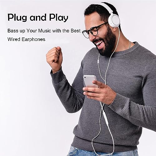 Image of Type C to 3.5MM Audio Jack Connecter, Headphone to USB-C Converter, Earphone to type C Device Splitter Compatible with Samsung, Realme, Motorola, Nothing, Google Pixel Type C Mobile Phones - White