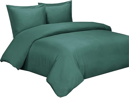 Miniatura 1 de Juego de funda de edredón 100% fresca, viscosa hecha de bambú, juego de funda de edredón con lazos en las esquinas y cierre de botones, tamaño