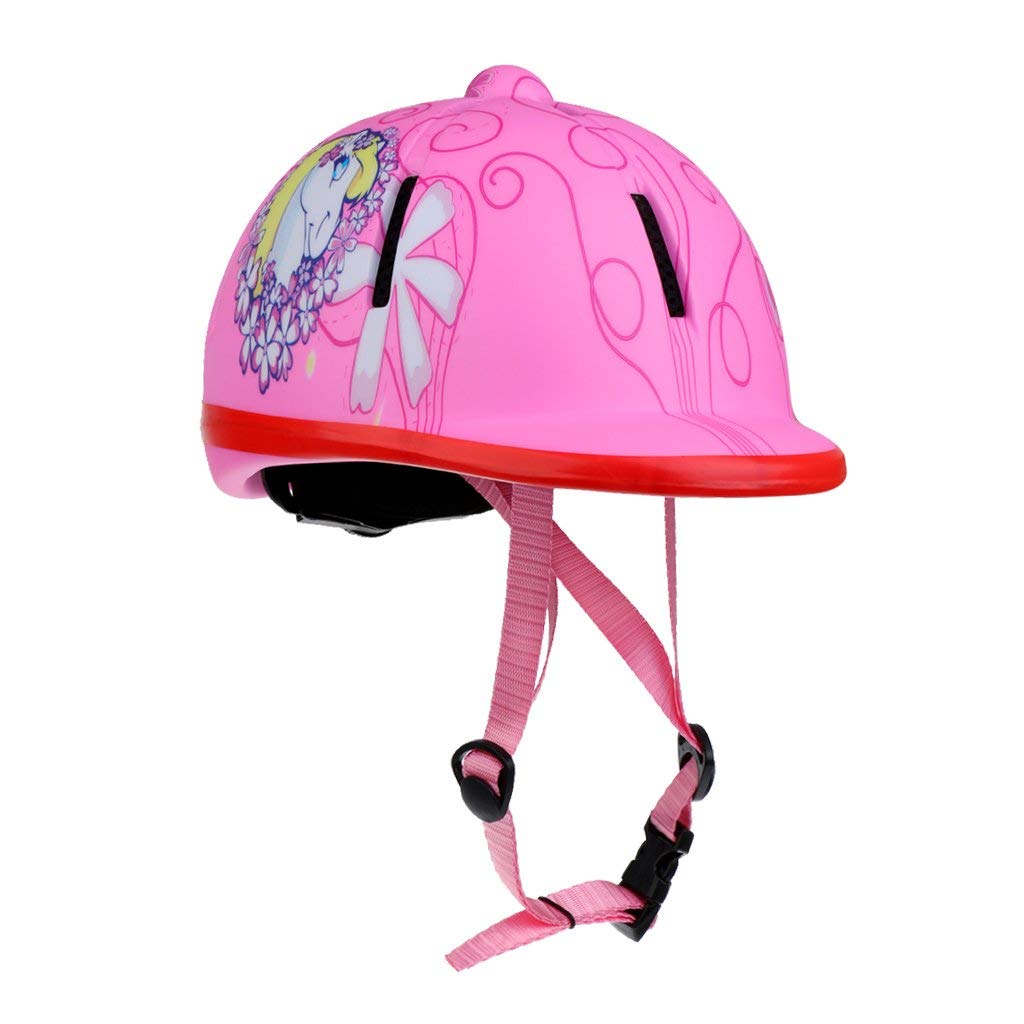 Casque d'équitation pour Enfant réglable Chevaux Sport Équipement de Protection Schnee Rosa