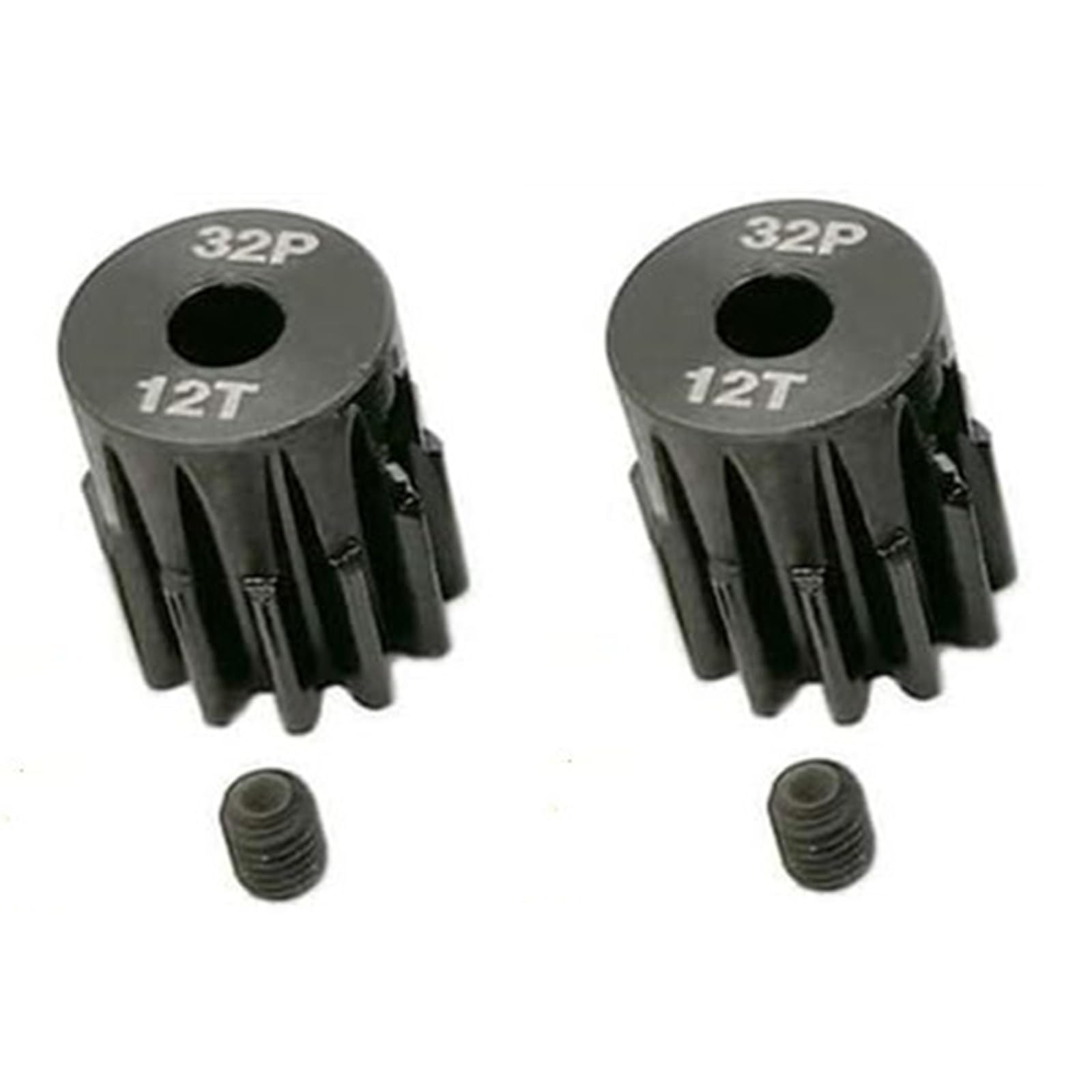 ADORLY 2pcs 3942X Hardened Steel 12-Tooth Pinion Gear (32 Pitch) for Traxxas Slash Rrustler Stampede Raptor 4x4 VXL TRX-4 TRX-6 12T Moter Pinion Upgrade Parts