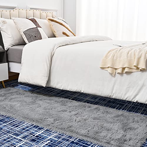 Lochas Ultra Soft Indoor Modern Area Rugs Fluffy Living Room Carpets For Children Bedroom Home Decor Nursery Rug 2X4 Feet, Gray #TOP2