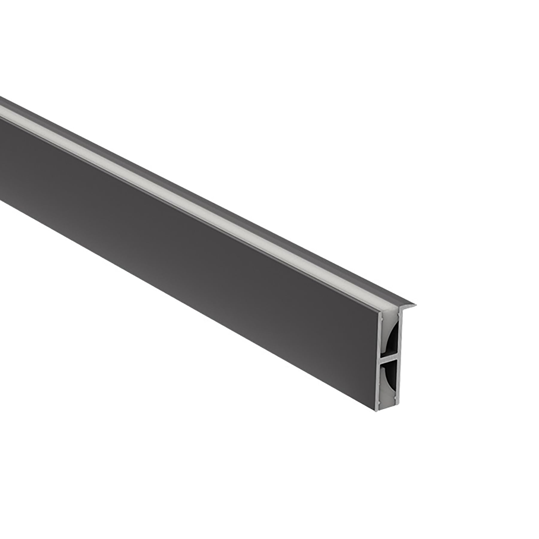 G.W.S® Surface Mounted Cabinet Shelving LED Profile, 1-Pack Aluminium Channel for LED Strip Light, 2 Metres 19mmx8.5mm (560)