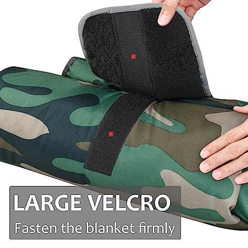 Image of Tirrinia Large Waterproof Outdoor Blanket, Soft Warm Windproof Stadium Blanket with Sherpa Fleece and Foldable for Outdoor Sport, Baseball, Football, Beach, Concerts, Car