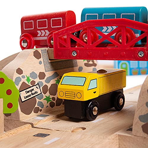 Bigjigs Rail Holzeisenbahn und Straßen Set – Bild 4