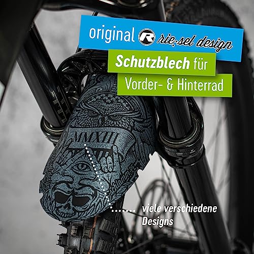 Riesel Design Schutzblech: Modell Schlamm - PE - Lieferung mit Rilsan Klemmen von Fahrrad, Reifen bis 6.6 cm - Made in Germany - Illuminati – Ansicht 2
