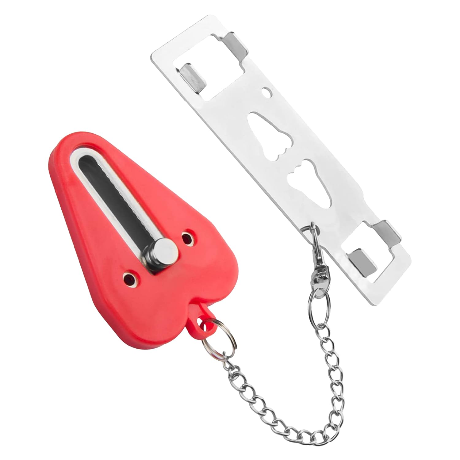 Xhwykzz Portable Door Lock - Family Travel Hotel School Home Apartment Must Haves Security Devices Door Locks Jammer Self Defense for Additional Safety 1 Pack