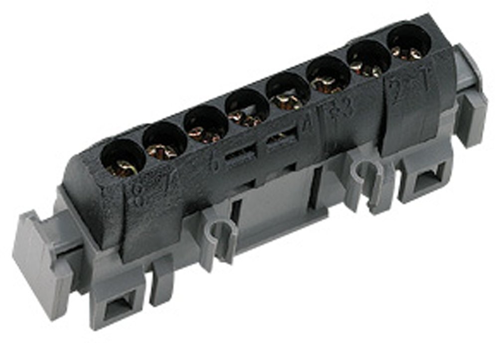 Bornier de Répartition Isolé Legrand pour Connexion 8 Fils 1.5 à 16 mm² - Noir