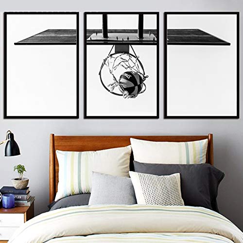 Lienzo de baloncesto de 40x60cm, póster artístico sin marco para decoración de pared deportiva