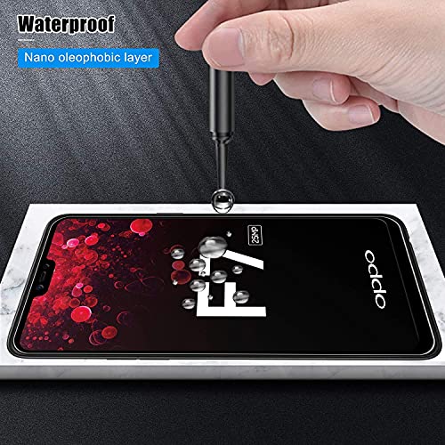Image of Screen Protector for Oppo F7 Black Tempered Glass Edge-to-Edge 6D Screen Guard With Installation Kit
