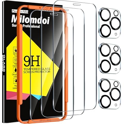 Milomdoi 3 Pack Screen Protector for iPhone 11 Pro Cover