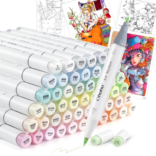 Ohuhu アートマーカー 149本 トレーシングペーパー付き Amazon | Ohuhu イラストマーカー 40色41本 太細両端 マーカー
