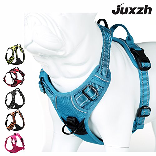 juxzh Soft Front Dog Harness .Best Reflective No Pull Harness with Handle
