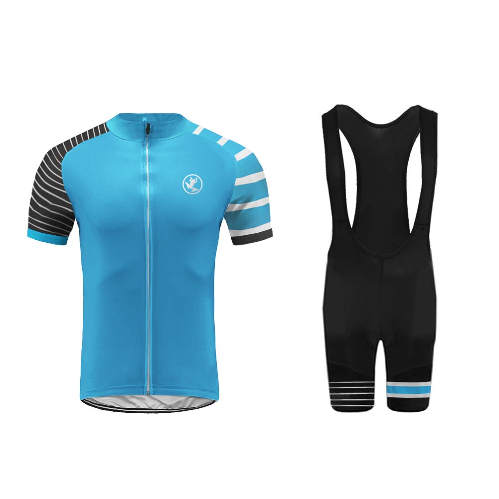 UGLY FROG Rennrad Bike Wear Bici MTB Herren Radtrikot Set Fahrrad Trikot Kurzarm + Radhose mit Sitzpolster Radsport-Anzüge DEHerren16