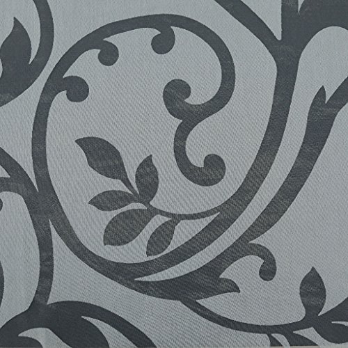 Joyswahl Net Curtain, Voile Bistro Curtains with Loops, Elisabeth Short Curtain, H x W 45 x 90 cm, Grey, Pack of 1 - Image 4