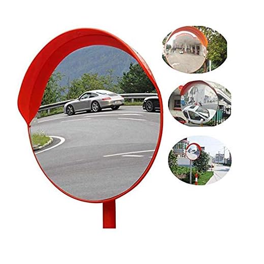 SPEGEL Utomhustrafik vidvinkellins, Säkerhetsspegel Utomhustrafik Konvex Rund Spegel Hörn Böjd Spegel Väg Konvex Spegel,80Cm (80Cm)