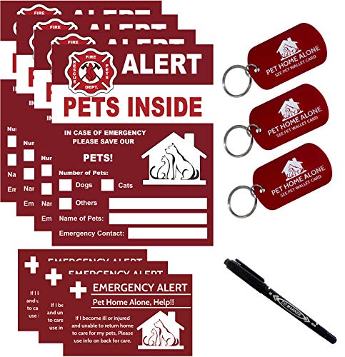 Pets Alert Sticker - Safety Alert for Pets Inside -