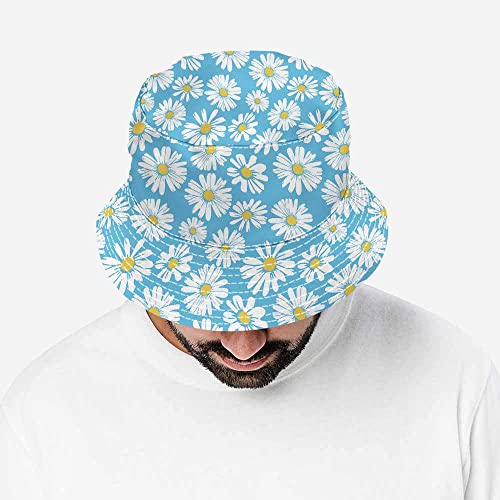 Pehede Daisy Flower Bucket Hat For Women Floral Background Reversible Summer Men Fashion Fisherman Beach Sun Hats #TOP6
