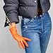DooWay Fashion Leather Gloves Women Faux Lambskin Soft Over Wrist 11
