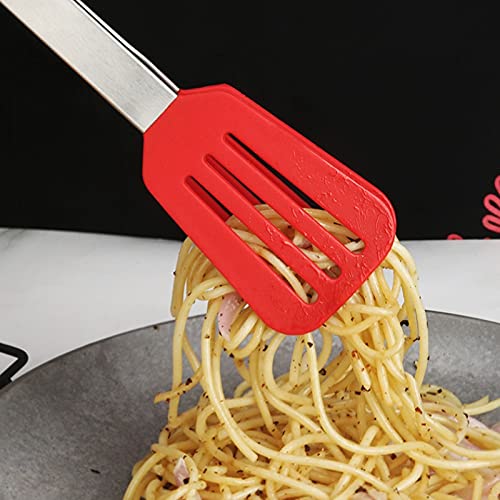 Pinze da Cucina 1pc Accessori da Cucina Silicone Allungato Pinze per Alimenti in Acciaio Inossidabile Antiscivolo Morsetto per Barbecue Spatola Clip per Alimenti