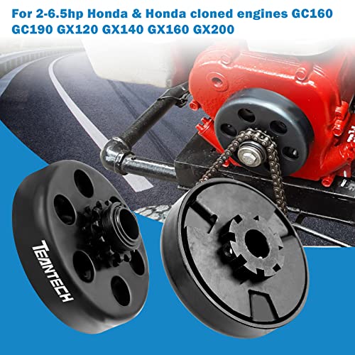 Image of Go Kart Clutch 3 /4 inch Bore 12T with #35 Chain Centrifugal Clutch and Chain for Go Kart Minibike Honda Kart Engines