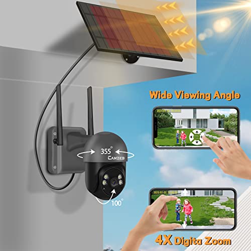 4G Lte Cellular Security Camera Wireless Outdoor - 2K No Wifi Security Camera - 24/7 Record Color Night Vision Pir Motion Detect 2-Way Talk Included Sim Card（At&T Verizon T-Mobile Sprint） Ip66 #TOP4