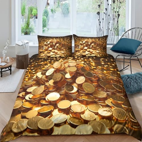 Housse de couette effet de luxe 3D parure de lit microfibre douce - 4