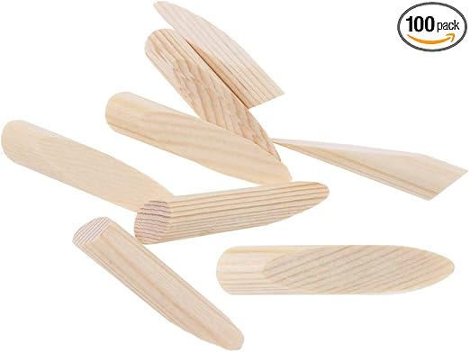 AUTOTOOLHOME 100 Pack Solid Wood Pocket Hole Plugs Pine for Pocket Hole Jig Woodworking Tool with a Storage Case(100)