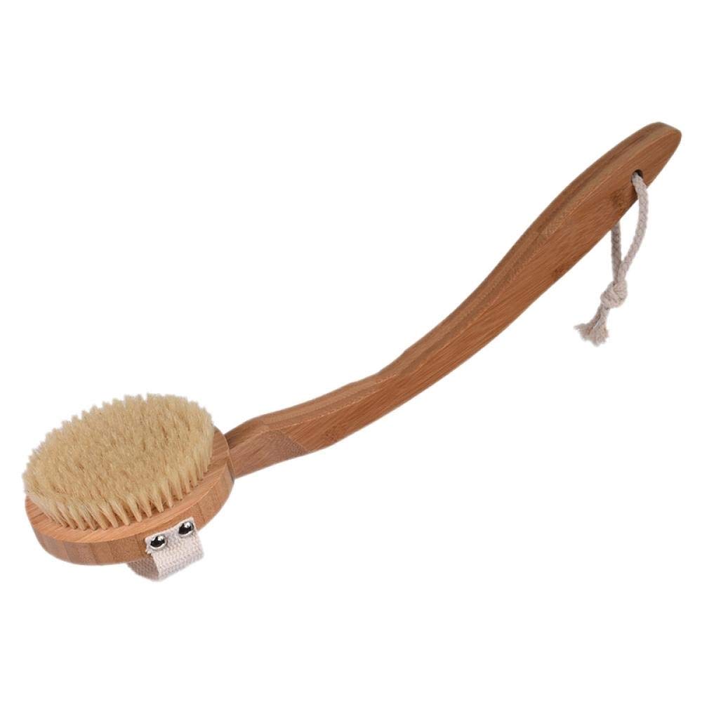 Szczotka prysznicowa 1PC szczotka do ciała bambusowa szorowarka do pleców długa rączka szczotka do kąpieli pod prysznic naturalne włosie sucha skóra bambusowe szczotki do ciała