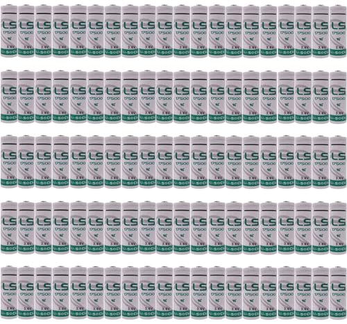 DCYNXC 100Pcs LS17500 3.6V 3600mAh Lithium Battery Replacement for LS17500 CNC Size A Battery