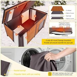 Aivituvin 59 large dog house 100 insulated dog kennel with liner for winterwaterpoof for outdoor  indoor use   cucciolini doodles