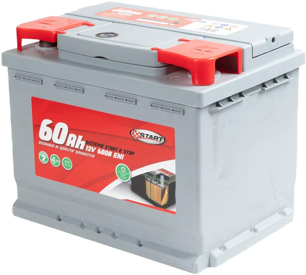 Start Batterie Stop& 60AH 12V 540A (EN1) pôle positif gauche étanche, technologie EFB