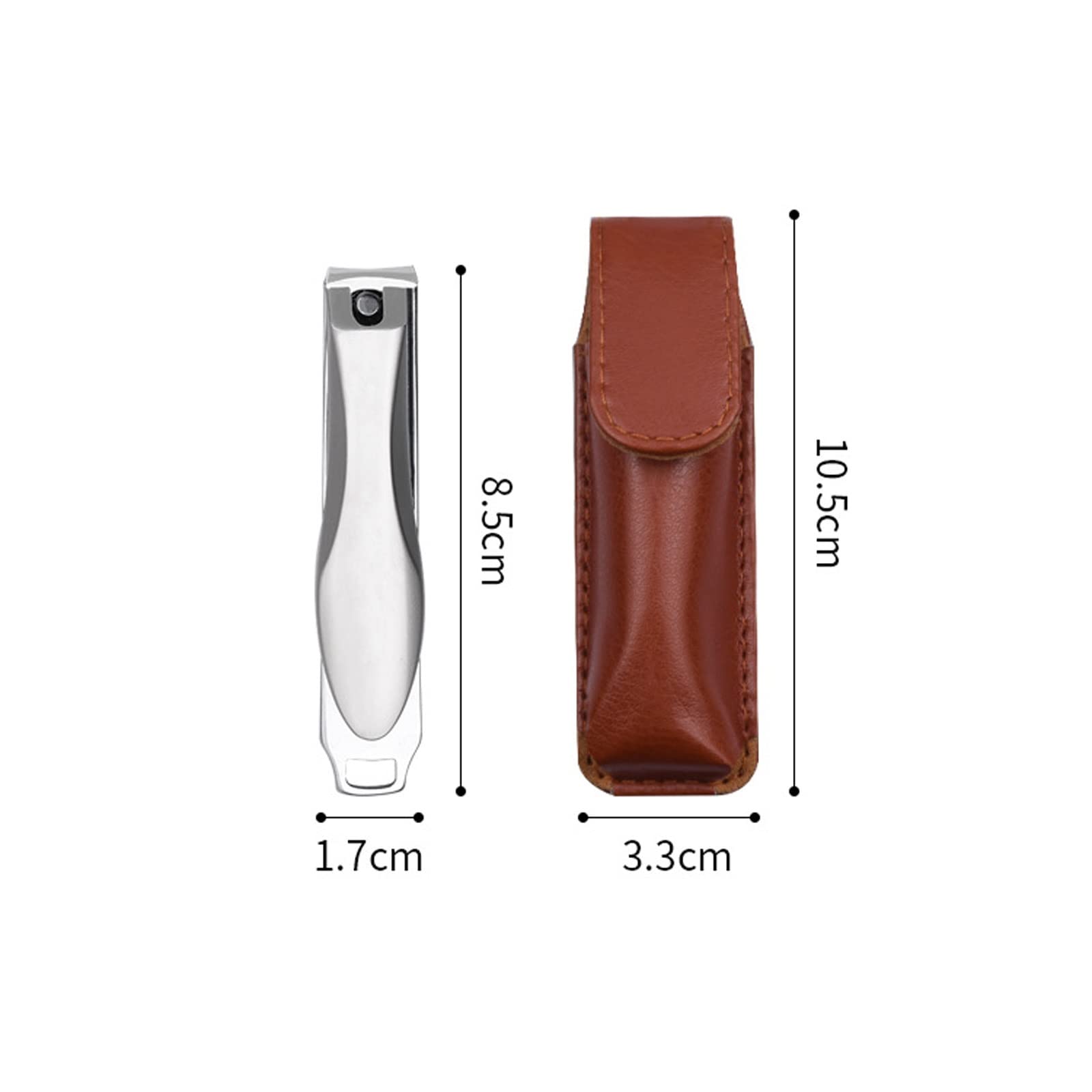 Cortaúñas, cortaúñas de Acero Inoxidable, Juego Individual, alicates Mantis para Cortar uñas, Estuche Grande de Cuero sintético