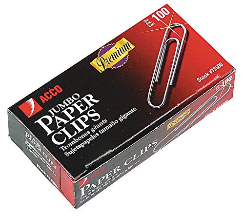 ACCO Wire Paper Clip, Jumbo - pkg. of 1,000