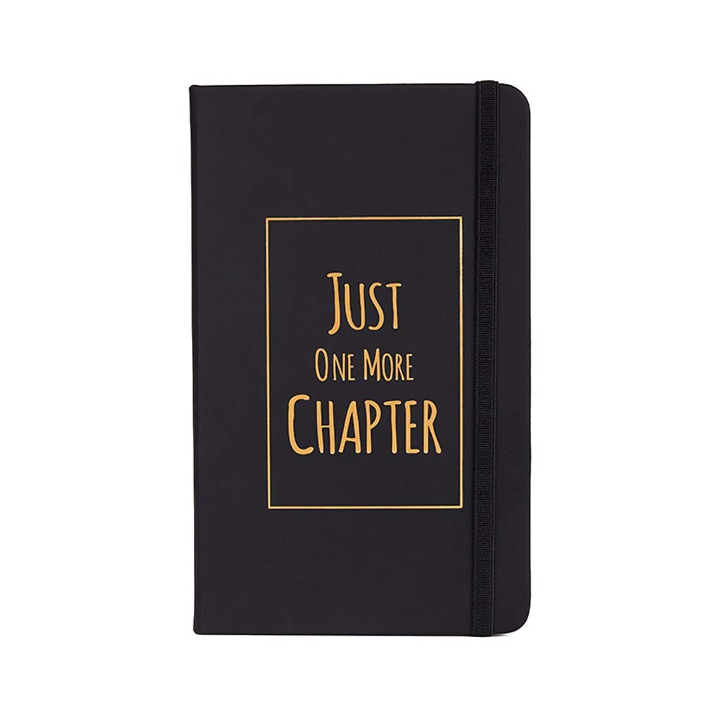 Cahier Journal Imitation Ciel Notebook Hardcover Lattice carrée Page intérieure Edge Round Edge Design Strap Strap Fixation Diary Exquis Bureau et Maison (Color : Black)