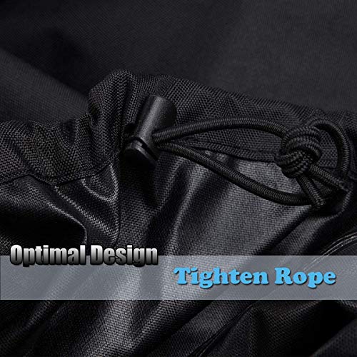Himal Pro Lawn Mower Cover - Heavy Duty 600D Polyester Oxford, Waterproof, UV Resistant, Universal Size Tractor Cover Fits Decks up to 54’’ with Storage Bag, Black