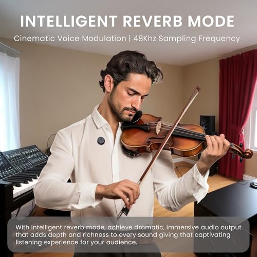 Image of CrossBeats Clip M02 AI Wireless Mic for YouTube Video Recording,iPhone 15 /16,Type C,Vlogging,Content Creation for iOS and Android,Collar Lavalier Lapel Bluetooth Mic Wireless Microphone(2025)