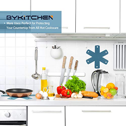 BYKITCHEN Pot Pan Protectors, Set of 12 and 4 Different Sizes, Larger & Thicker Cyan Pan Protector Pads, Pan Pot Separator Pads for Stacking and Protecting Your Cookware by BYKITCHEN - Image 7