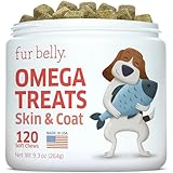 Omega 3 Fish Oil for Dogs - Wild Alaskan Salmon Oil for Dogs - DHA & EPA Fatty Acids - Healthy Skin & Coat - Allergy & Itch Relief - Joint & Immune Support -120 Soft Chew Dog Treats