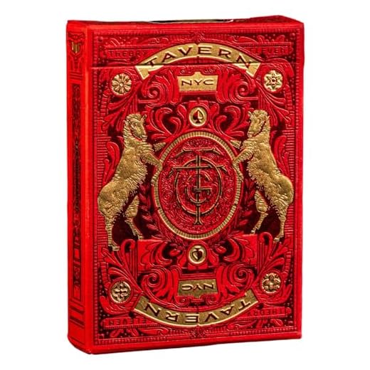 theory11 Tavern on the Green Playing Cards – Red Edition, Premium Collectible Poker Deck, Standard Index