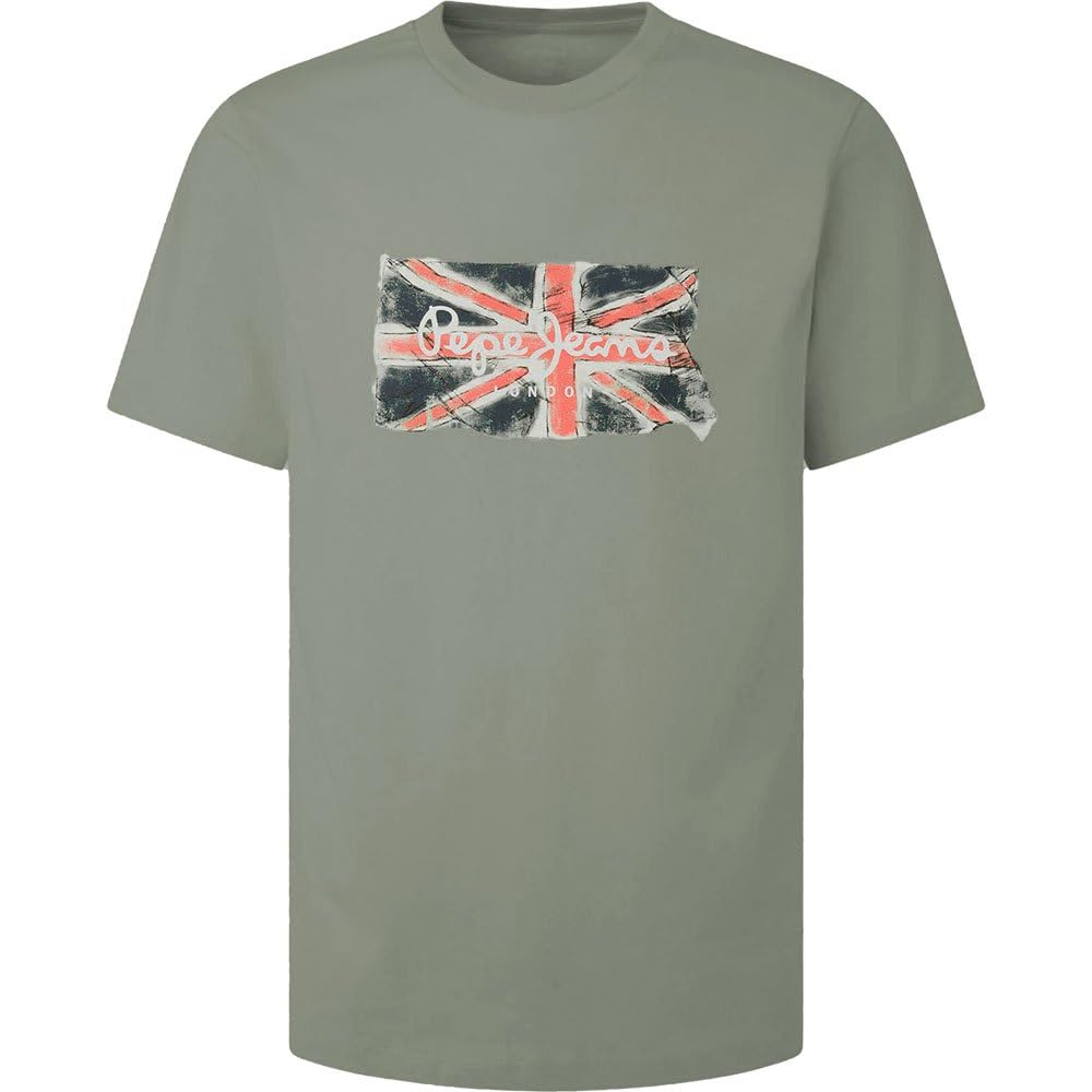 Pepe Jeans Men's Clag T-Shirt, Green (Palm Green), XS