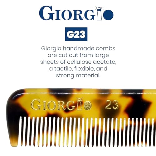 Peine Giorgio G23 Handmade Fine Tooth para Hombre 4.6" miniatura 5