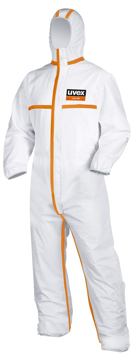 UVEX 9837514 Jednorazowy kombinezon, bia?o-pomara?czowy, XXXL