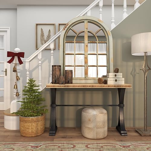 Miniatura 3 de Deco 79 Campanas de vaca decorativas en cascada de metal de inspiración tibetana con 4 campanas en cuerda para colgar de yute, 3 x 3 x 27 pulgadas,