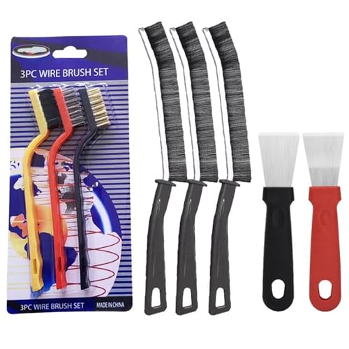 8-Piece Premium Crevice Cleaning Brush Set for Shower Door Grooves, Equipment Gaps Perfect for deep Cleaning Toilets & Shower Heads. Durable Stainless Steel & Plastic Construction.
