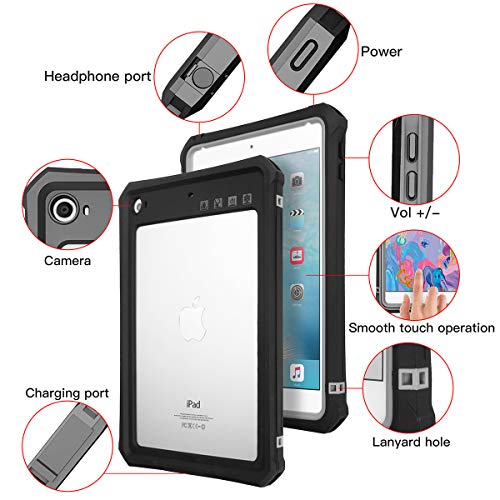 Ipad Mini 4 Waterproof Case/Ipad Mini 5 Waterproof Case,Aicase High Touch Sensitivity Id Ip68 360 Degree Shockproof Protective Cover With Kickstand For Ipad Mini 5/Ipad Mini 4 #TOP2