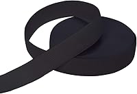 Vista 2 de Bandas elásticas negras para pelucas, carrete de punto de 1 pulgada y 12 yardas de alta elasticidad para costura, banda para cinturas, pantalones