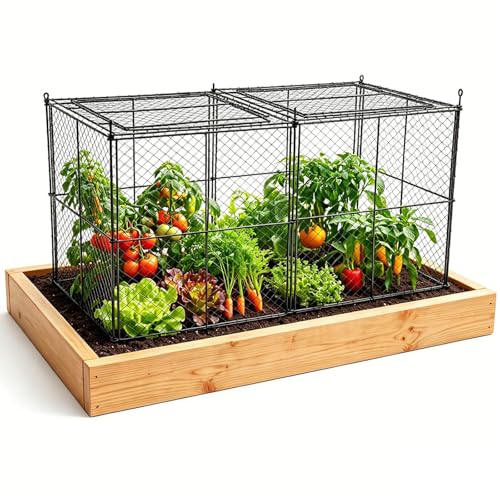 TAOMENNI Crop Cage 452324 Garden Cage to Keep Animals Out Chicken Wire Cloche Heavy-Duty Plant Protector for Raised Garden Bed Protect Vegetables from Rabbits Squirrels