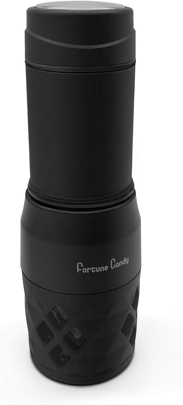 Fortune Candy Portable Coffee Maker, Manual Espresso Machine, for Capsule & Ground Coffee