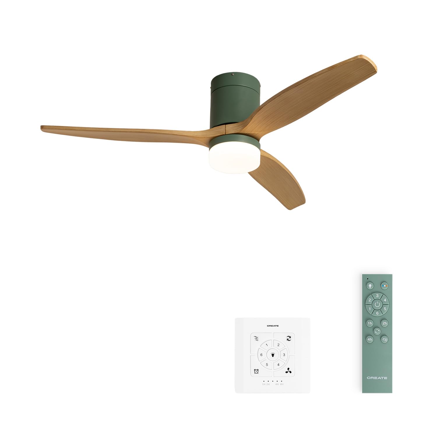 CREATE WINDCALM DC WIT- Plafondventilator - Plafondventilator Met Afstandsbediening 6 Snelheden Timer Zomer Winter Functie Met Verlichting 132